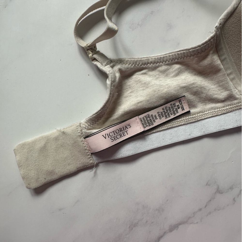 Victoria's Secret US 32C Light Beige T-Shirt Lightly Lined Wireless Bra - Picture 4 of 15